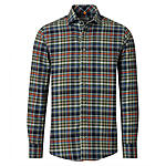 Redmond | Flanell-Hemd | Baumwolle Karo | Kent-Kragen | Oliv