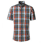 Redmond | Freizeithemd Kurzarm | Baumwolle | Button Down Kragen | Terra Karo