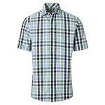 Redmond | Freizeithemd Kurzarm | Baumwolle | Kent-Kragen | Gr�n Karo