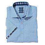 Redmond | Halbarm Hemd Natt | Farbe Blau Streifen
