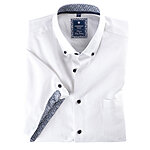 Redmond | Halbarmhemd | Leinen-Baumwoll-Mix | Button-down-Kragen | Weiss