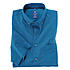Redmond | Kurzarm-Hemd | Baumwolle | Button-Down-Kragen | Minimal-Druck Blau