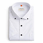 Redmond | Kurzarmhemd | Baumwolle | Button Down Kragen | Weiss