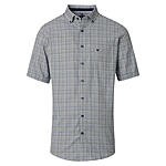Redmond | Kurzarmhemd | Baumwolle | Button-down-Kragen | Sand Karo