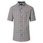 Redmond | Kurzarmhemd | Baumwolle | Button-down-Kragen | Gelb Karo