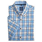 Redmond | Lssig-modernes Sommerhemd | Halbarm | Button-down-Kragen | blau Karo