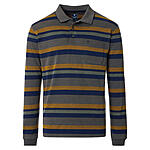 Redmond | Langarm Polo | Easy Care | Camel Streifen