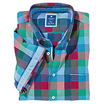 Redmond | Luftiges Halbarmhemd | Baumwolle Button down Kragen | Wrfelkaro