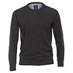 Redmond | Pullover Baumwolle | Rundhals | Anthrazit