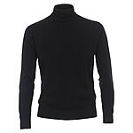 Redmond | Rollkragen-Pullover | Reine Baumwolle extra weich | Schwarz