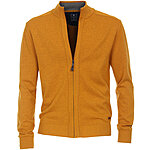 Redmond | Strick-Cardigan mit Reiverschluss | Reine Baumwolle | Curry