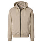 Redmond | Sweat Jacke mit Kapuze | Elastische Baumwolle | Beige