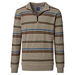 Redmond | Troyer aus hochwertigem Baumwoll-Mix | Beige Streifen
