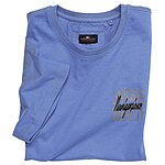 Rundhals T Shirt Farbe pazifik
