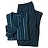 Schlafanzug V-Ausschnitt, bügelfrei | Farbe jeansblau