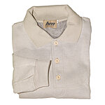 Sweat-Polo | Mit Knopfleiste | Natur