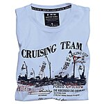 T-Shirt im Club-Stil Farbe azur