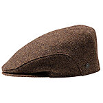 bugatti | Mtze Tweed-Optik | Reine Schurwolle | Fischgrat | Dunkelbraun