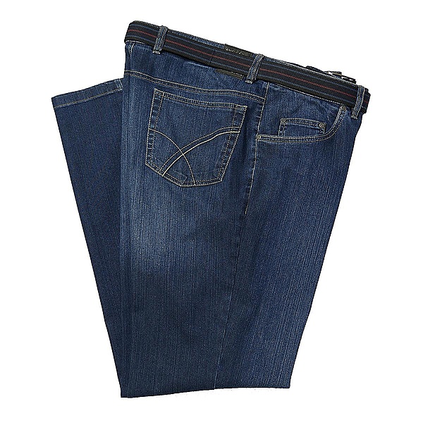 Aubi | 5-Pocket Jeans T400 | Mit kurzer Leibhhe (Tiefbund) | Farbe blue