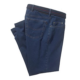 5-pocket Elastic Kurzleib Jeans | Farbe blue