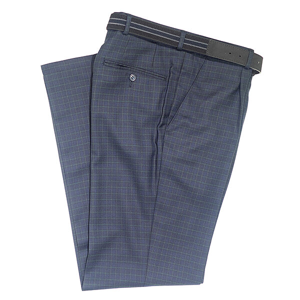 Aubi | Die elegante Dehnbund Hose | Marine gemustert