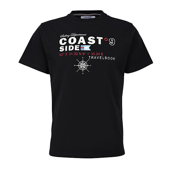 BRIGG | Elastisches T-Shirt | Coast Side | Rundhals | Schwarz