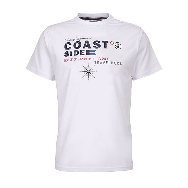 BRIGG | Elastisches T-Shirt | Coast Side | Rundhals | Weiss