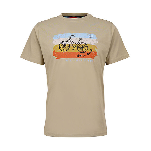 BRIGG | Elastisches T-Shirt | Travel Bike | Rundhals | Beige