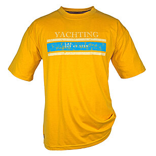 BRIGG | Pflegeleichtes T-Shirt | Print Yachting | Curry