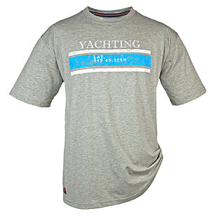 BRIGG | Pflegeleichtes T-Shirt | Print Yachting | Grau