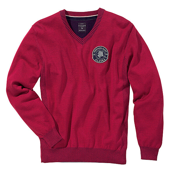 Baumwoll Pullover Farbe bordeaux