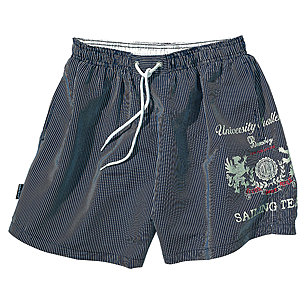 Bermuda Shorts mit sommerlichen Streifen | Farbe marine