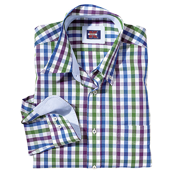 Button Down Hemd Bgelfrei Baumwolle | Farbe grn beere