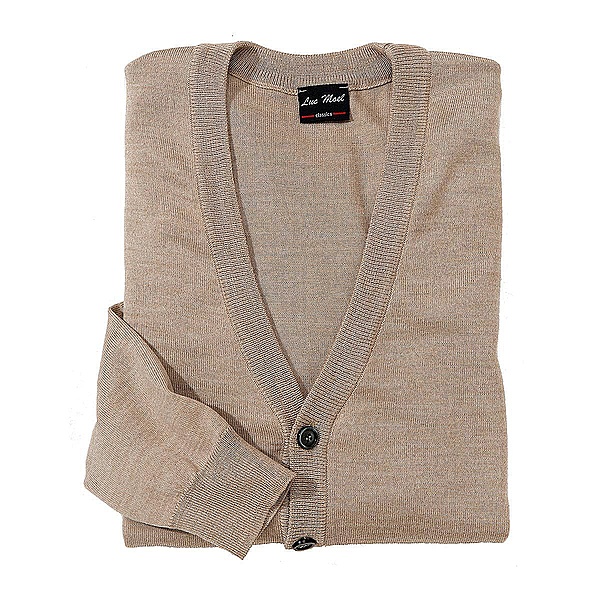 Cardigan Jacke | Reine Schurwolle | Farbe beige