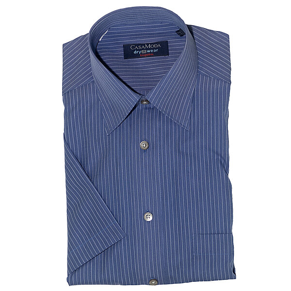 Casa Moda | City Hemd Halbarm bgelfrei | Marineblau Streifen