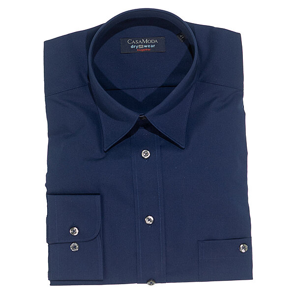 CasaModa | City Hemd SuperCotton | Kent Kragen | Farbe Marine