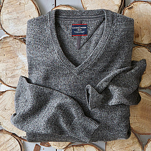 Casa Moda | Freizeit Pullover mit V-Ausschnitt | Farbe grau