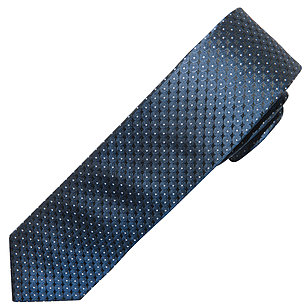 Casa Moda | Krawatte reine Seide | Blau mit Pünktchen