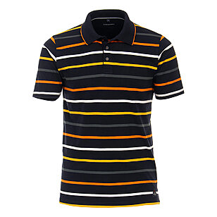 Casa Moda | Polo-Shirt mit Knopfleiste | Baumwolle Jersey | Marine Streifen