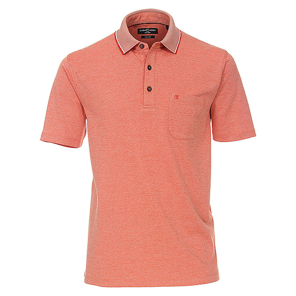 Casa Moda | Polohemd uni | Edles Melange-Garn | Farbe orange