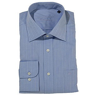 Casa Moda Premium | Bügelfreies City-Hemd | Baumwolle | Kent-Kragen | Blau Streifen