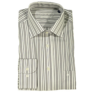 Casa Moda Premium | Bügelfreies City-Hemd | Baumwolle | Kent-Kragen | Weiß Streifen