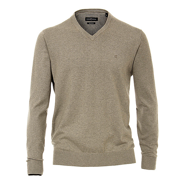 Casa Moda | Pullover mit V-Ausschnitt | Pima-Cotton | Sand