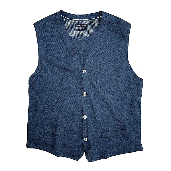 Casa Moda | Strickweste Pima-Cotton | Baumwolle | Royalblau