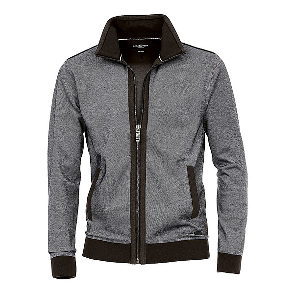 Casa Moda | Sweat-Jacke Baumwolle | Mit Schubtaschen | Grau