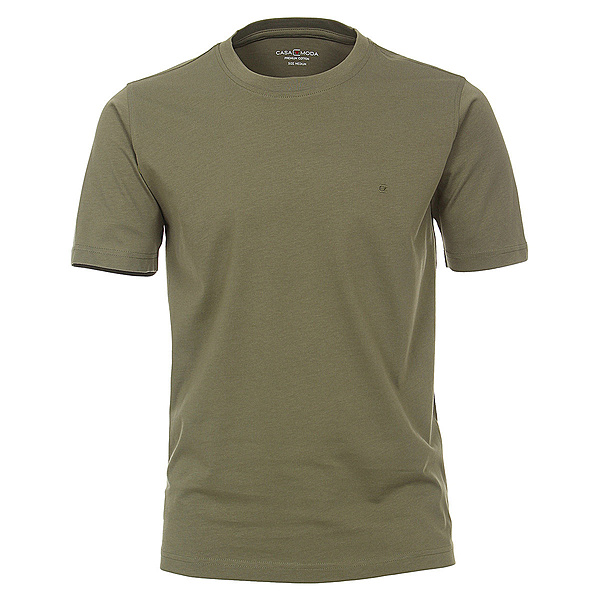 Casa Moda | T-Shirt | Baumwolle | Rundhals | Oliv