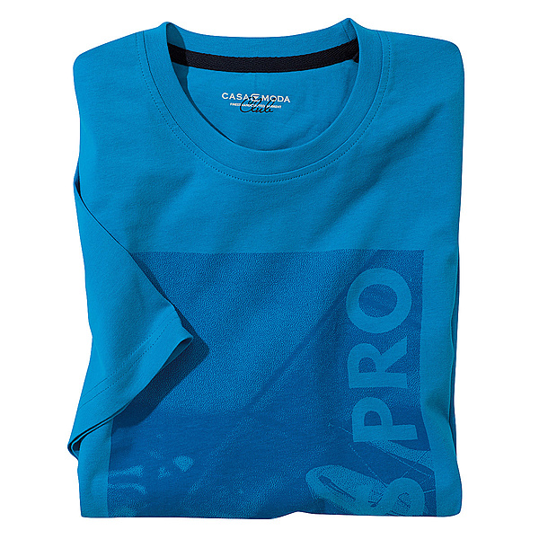 Casa Moda | T Shirt Bedruckt | Rundhals | Reine Baumwolle | Royal