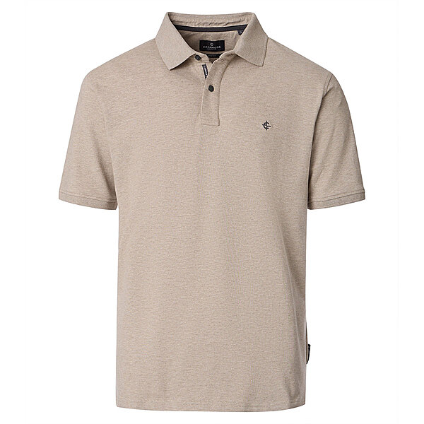 CasaModa | Elastisches Polohemd | Baumwolle mit Elasthan | Sand