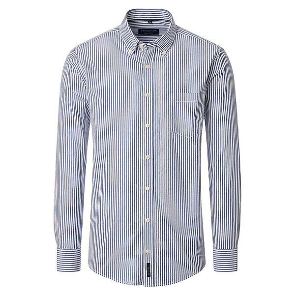 CasaModa | Freizeithemd | Baumwoll-Oxford | Button down Kragen | Blau Streifen