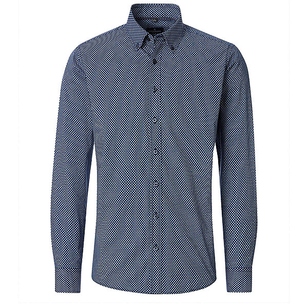 CasaModa | Freizeithemd | Baumwolle | Button-Down-Kragen | Marine Druck